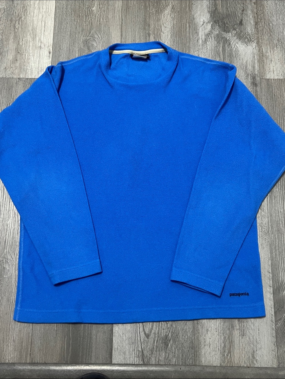 Patagonia synchilla fleece crew neck pullover/ blue/ size medium